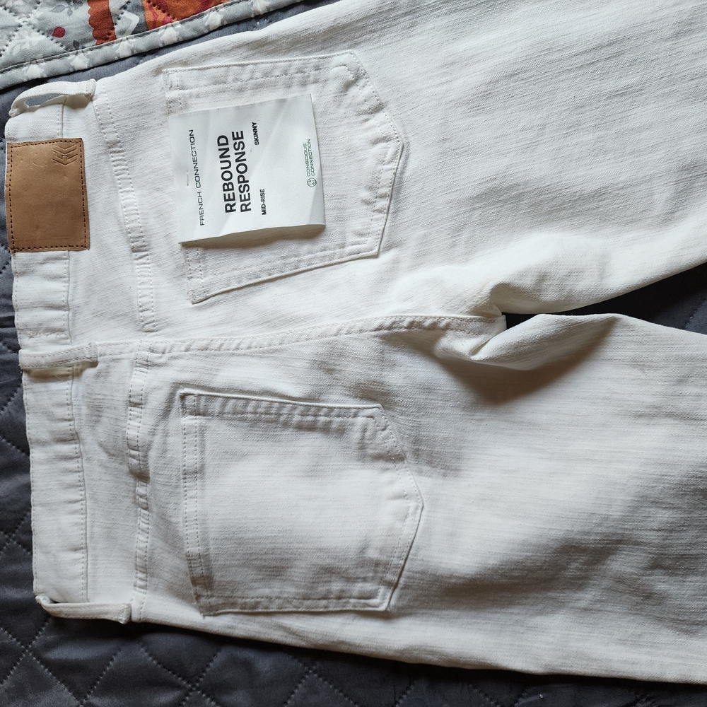 French Connection Women's White Skinny Jeans